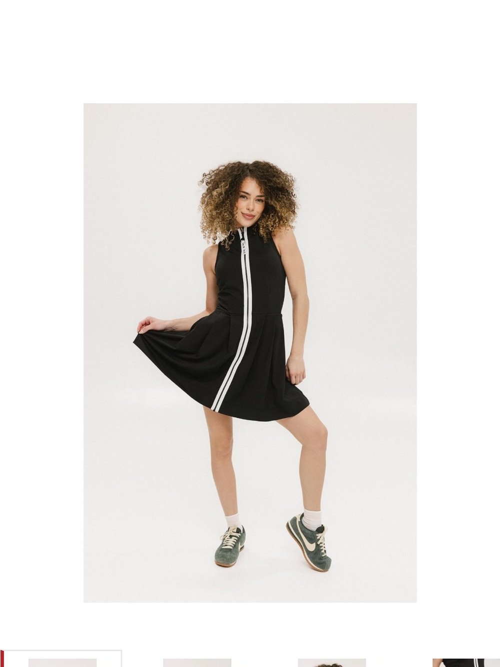 Fore All Golf Dress with Center White Zip Stripe